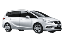 Vauxhall Zafira 5 plus 2 self-drive people carrier in Warrington