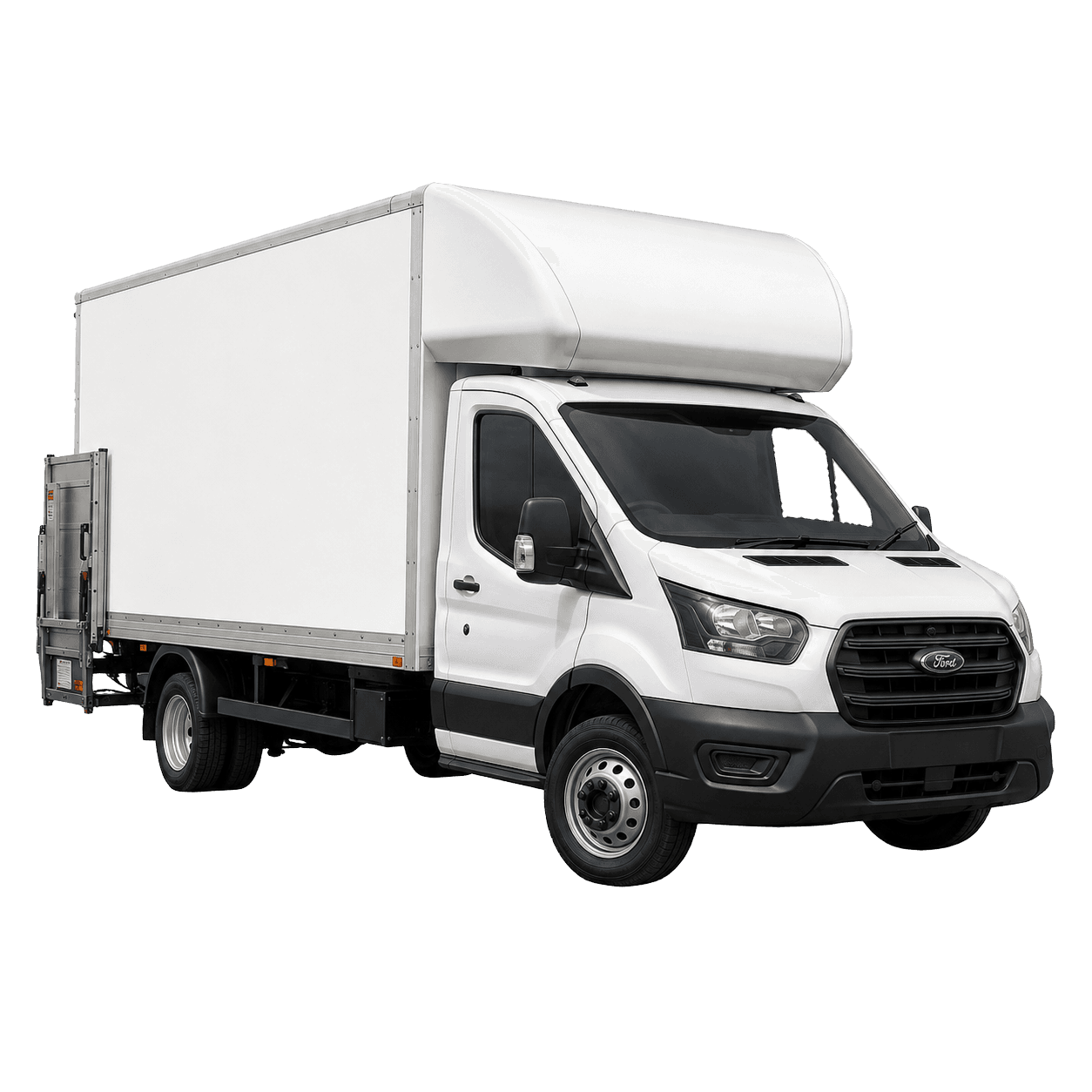 Ford Luton box van with tail lift for hire in Warrington